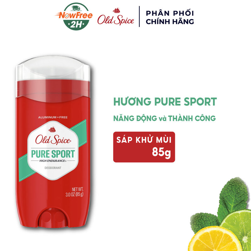 Sáp Khử Mùi Old Spice Hương Pure Sport Năng Động 85g (Đỏ)