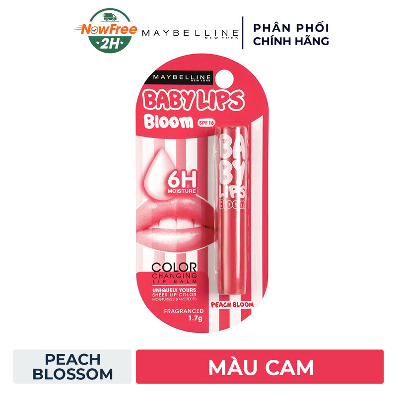 Son Dưỡng Chuyển Màu Maybelline Peach Blossom Màu Cam 1.7g