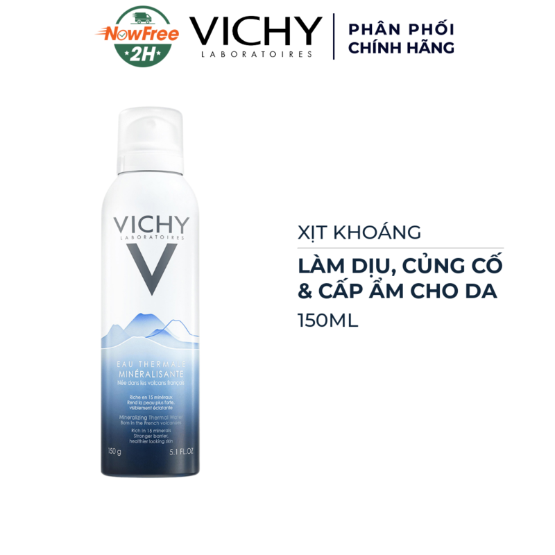 Xịt Khoáng Vichy Làm Dịu, Củng Cố & Cấp Ẩm Cho Da 150ml
