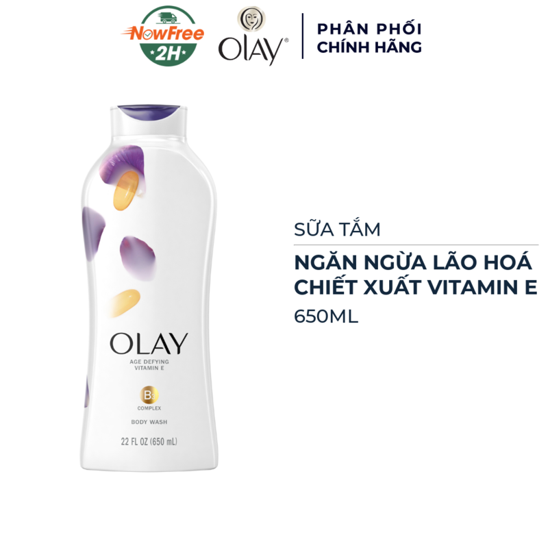 Sữa Tắm Olay Ngăn Ngừa Lão Hoá Với Vitamin E 650ml