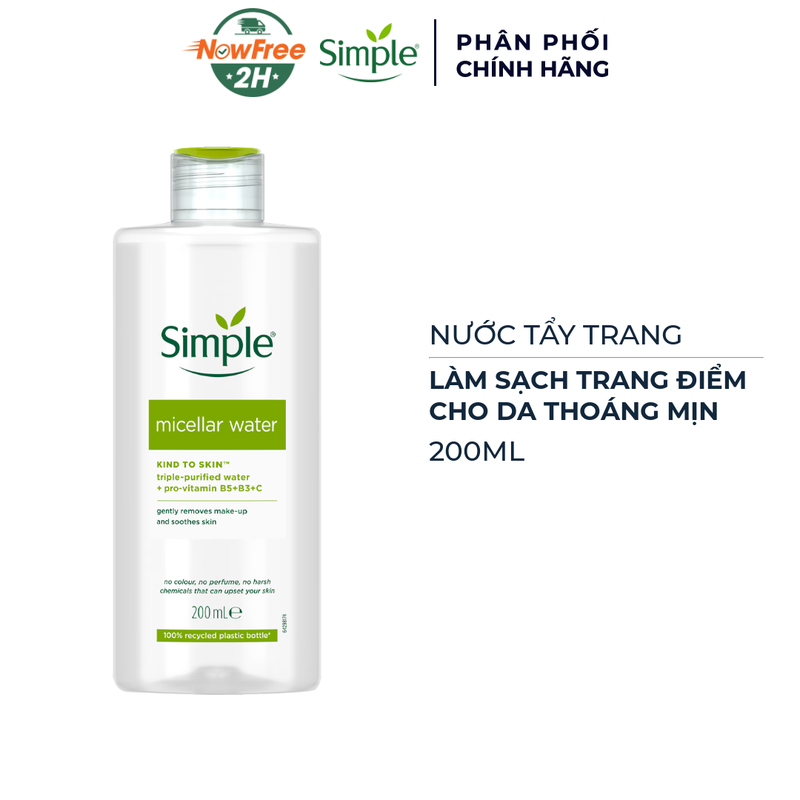 Tặng: Nước Tẩy Trang Simple 200ml (SL Có Hạn - 1 quà/ đơn hàng)