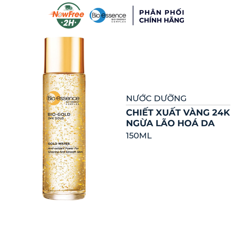 Nước Dưỡng Bio-essence Vàng 24K Ngừa Lão Hoá Da 150ml