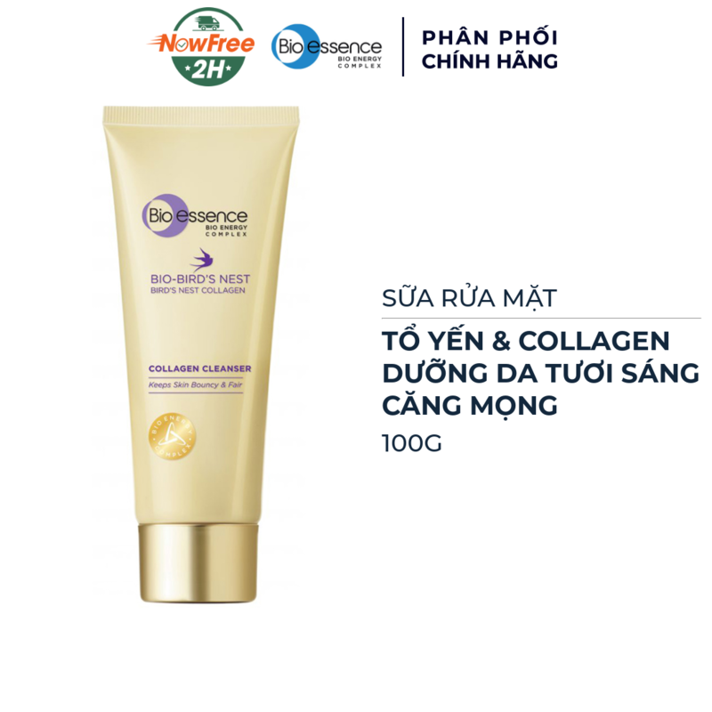 Sữa Rửa Mặt Bio-essence Dưỡng Da Tươi Sáng Căng Mọng 100g