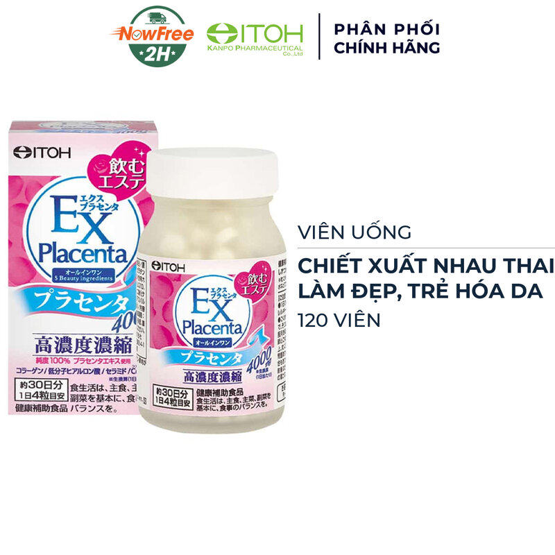Viên Uống Đẹp Da Naris ITOH Placenta Từ Nhau Thai 120 Viên