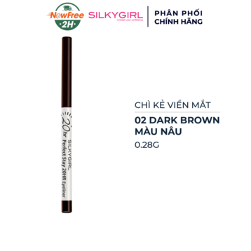 Chì Kẻ Viền Mắt Silkygirl Màu Nâu 02 Dark Brown