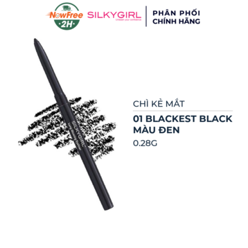 Chì Kẻ Mắt Silkygirl Màu Đen 01 Blackest Black 0.28g