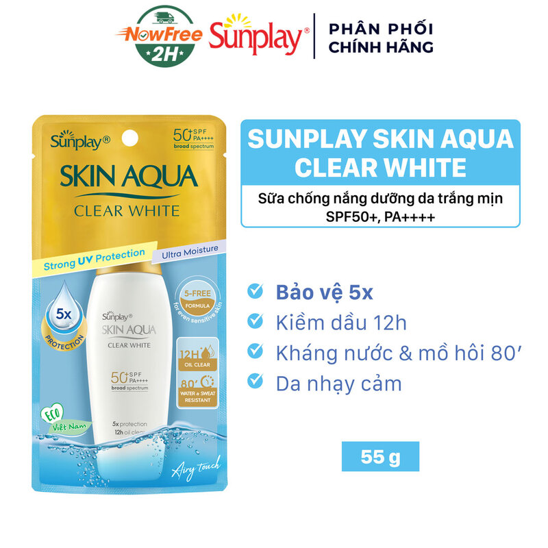 Sữa Chống Nắng Sunplay Skin Aqua Dưỡng Da Sáng Mịn 55g
