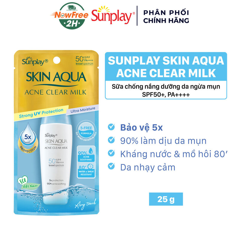 Sữa Chống Nắng Sunplay Skin Aqua Dưỡng Da Ngừa Mụn 25g