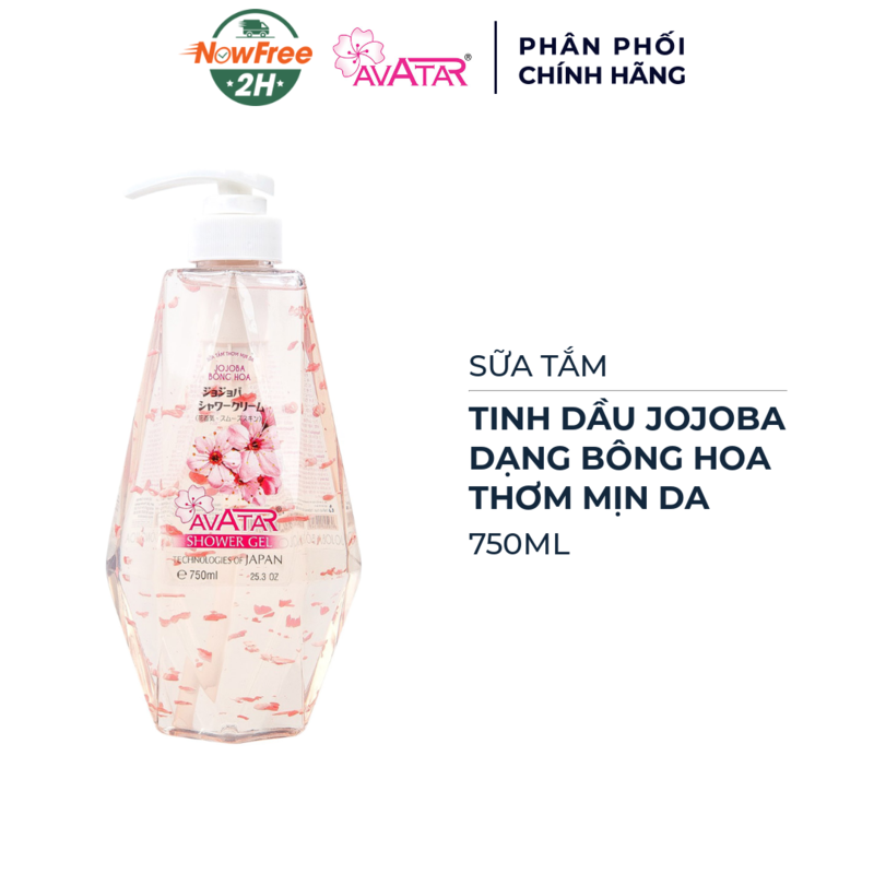 Sữa Tắm Avatar Thơm Mịn Da Jojoba Bông Hoa 750ml