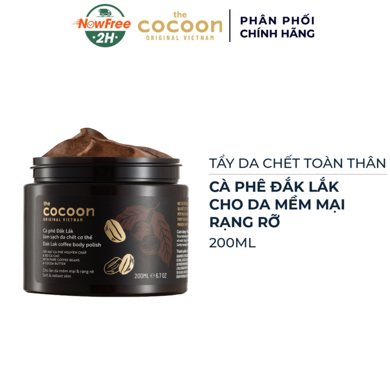 Tẩy Da Chết Toàn Thân Cocoon Cà Phê Đắk Lắk 200ml