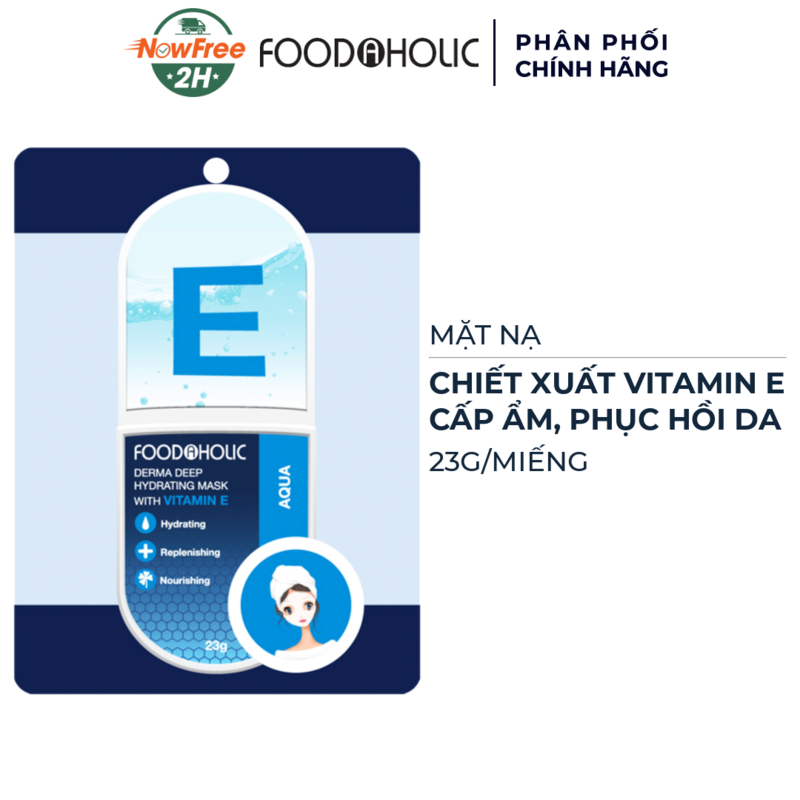 Mặt Nạ Foodaholic Vitamin E Cấp Ẩm, Phục Hồi Da 23g