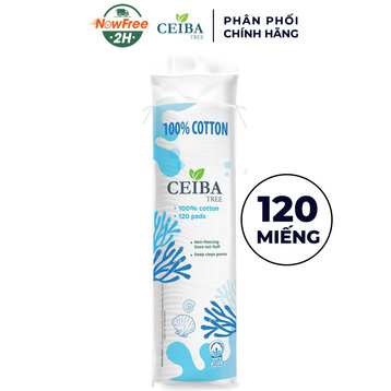 Bông Tẩy Trang Ceiba 100% Chất Liệu Cotton 120 Miếng