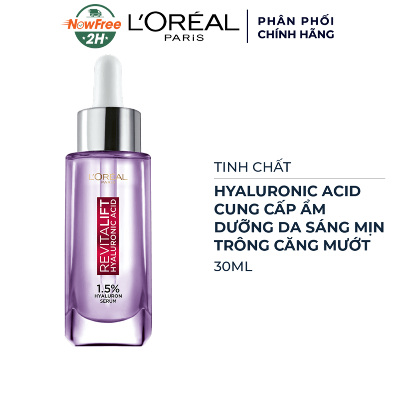 Serum L'Oreal Hyaluronic Acid Cấp Ẩm Sáng Da 30ml