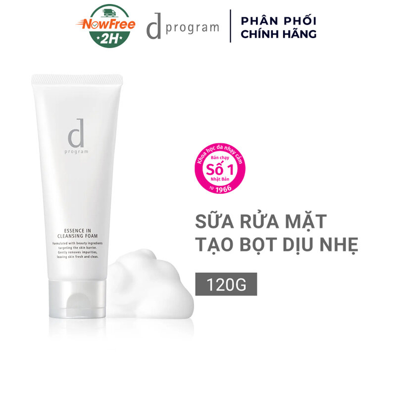 Bọt Rửa Mặt d program Giúp Làm Sạch Và Cung Cấp Ẩm Da 120g