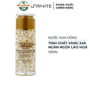 Nước Hoa Hồng J'White Tinh Chất Vàng 24K Ngăn Lão Hoá 120ml