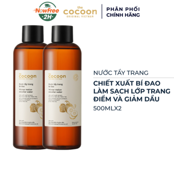 Combo 2 Nước Tẩy Trang Bí Đao Cocoon Làm Sạch & Giảm Dầu 500ml