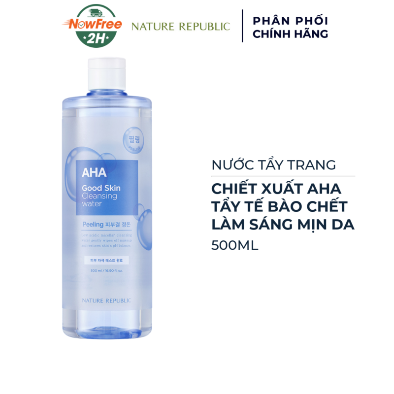 Nước Tẩy Trang Nature Republic Chiết Xuất AHA 500ml