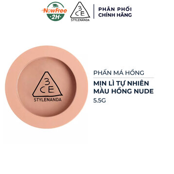 Phấn Má Hồng 3CE Mịn Lì Nude Peach - Hồng Nude 5.5g
