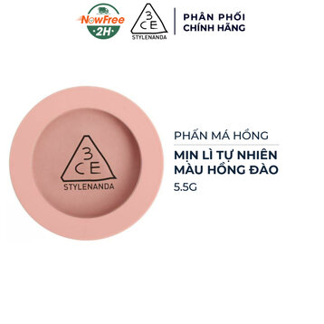 Phấn Má Hồng 3CE Mịn Lì Mono Pink - Hồng Đào 5.5g