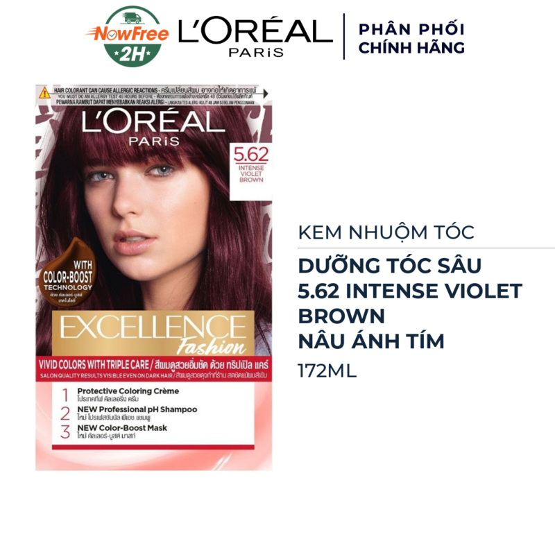 Kem Nhuộm L'Oreal Dưỡng Tóc Sâu 5.13 Nâu Ánh Tro 172ml