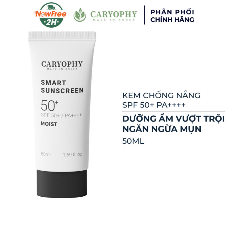 Kem Chống Nắng Caryophy Dưỡng Ẩm, Ngừa Mụn 50ml