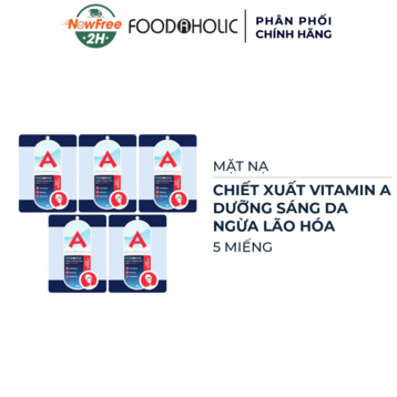 Combo 5 Mặt Nạ Foodaholic Vitamin A Sáng Da, Ngừa Lão Hóa 23g