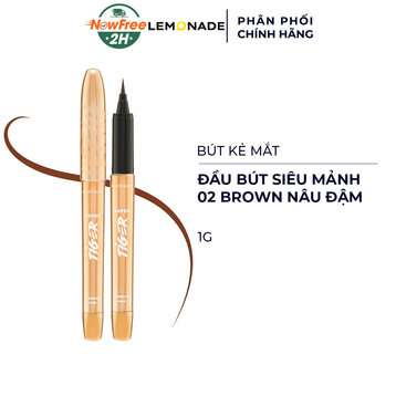 Bút Kẻ Mắt Lemonade Siêu Mảnh 02 Brown Nâu Đậm 1g