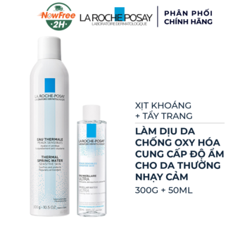 Combo La Roche-Posay Xịt Khoáng 300g & Tẩy Trang Cho Da Nhạy Cảm 50ml