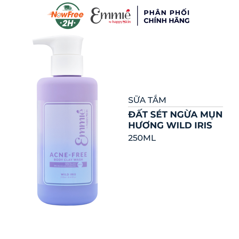 Sữa Tắm Emmié Đất Sét Ngừa Mụn Hương Wild Iris 250ml