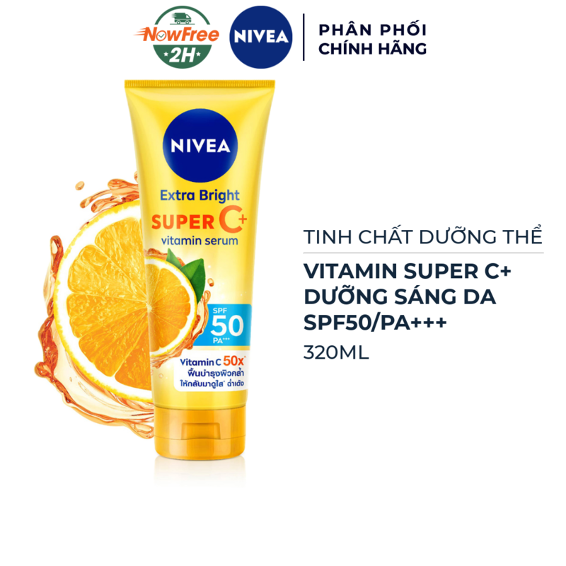 Tinh Chất Dưỡng Thể Nivea Vitamin Super C+ Sáng Da 320ml
