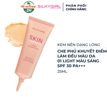 Kem Nền Silkygirl Skin Perfect 01 Light Màu Sáng 25ml