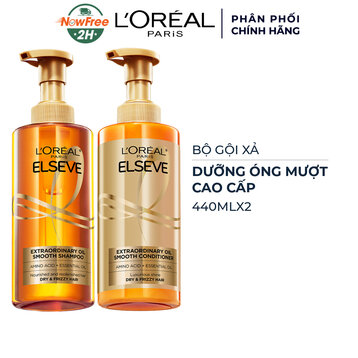 Bộ Gội Xả L'Oreal Dưỡng Tóc Suôn Mượt Tóc Cao Cấp 440mlx2