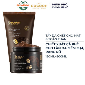 Combo Cocoon Tẩy Da Chết Cho Mặt & Toàn Thân Từ Cà Phê Đắk Lắk (200ml+150ml)