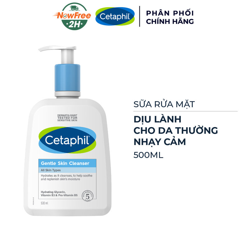 Sữa Rửa Mặt Cetaphil Dịu Lành Cho Da Nhạy Cảm 500ml (Mới)