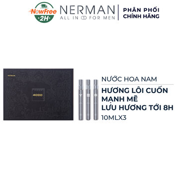 Bộ 3 Chai Nước Hoa Nam Nerman 4000 10ml/chai