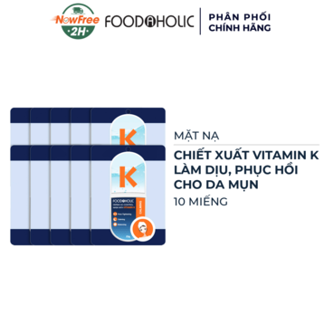 Combo 10 Mặt Nạ Foodaholic Vitamin K Se Lỗ Chân Lông 23gx10