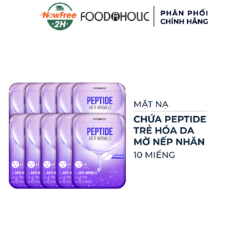 Combo 10 Mặt Nạ Foodaholic Peptide Giúp Mờ Nếp Nhăn 23mlx10
