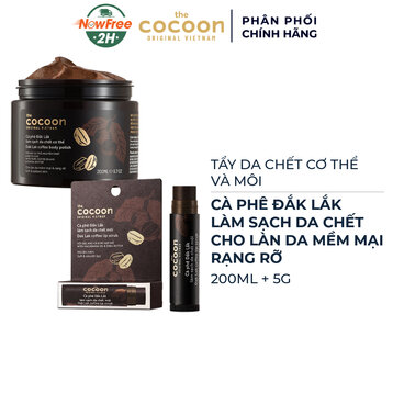 Combo Cocoon Tẩy Da Chết Toàn Thân & Môi Từ Cà Phê Đắk Lắk