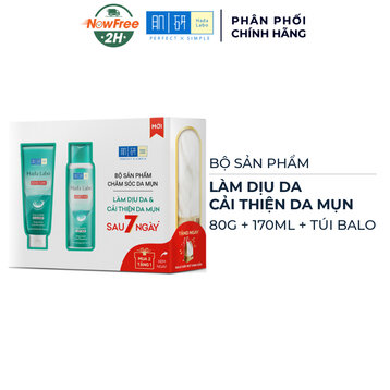 Bộ Sản Phẩm Hada Labo Chăm Sóc Da Mụn 2 Món + Tặng Ba Lô Dây Rút