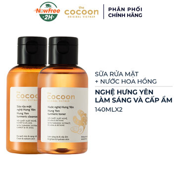 Combo Cocoon Sữa Rửa Mặt Tặng Nước Hoa Hồng Từ Nghệ Hưng Yên 2x140ml