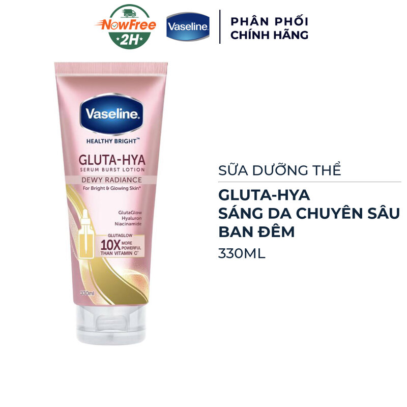 Sữa Dưỡng Thể Vaseline Sáng Da Chuyên Sâu Ban Đêm 330ml