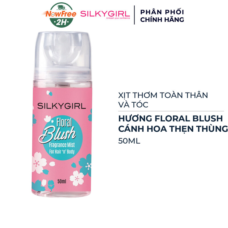 Xịt Thơm Toàn Thân Và Tóc Silkygirl Hương Floral Blush 50ml