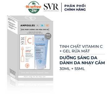 Combo SVR Tinh Chất Vitamin C Làm Sáng Da 30ml + Gel Rửa Mặt Cho Da Nhạy Cảm 55ml