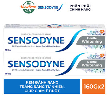 Bộ 2 Kem Đánh Răng Sensodyne Gentle Whitening Làm Sáng Răng 160g/tuýp