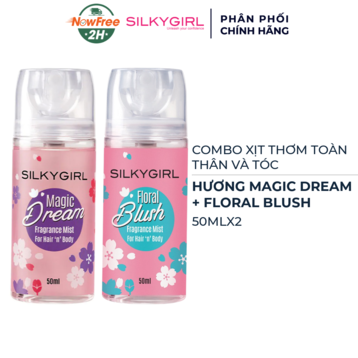 Combo 2 Xịt Thơm Toàn Thân Và Tóc Silkygirl Hương Magic Dream + Floral Blush 50ml