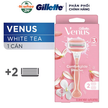 Dao Cạo Cho Nữ Gilette Venus Hoa Trà Trắng (1 Cán + 2 Lưỡi)