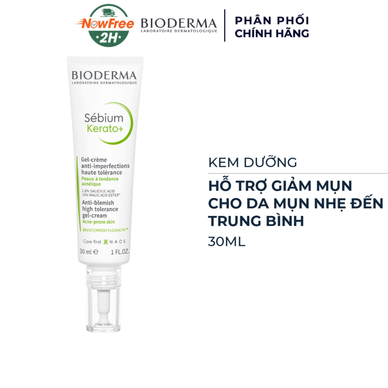 Kem Dưỡng Bioderma Giảm Mụn & Thâm Mụn 30ml