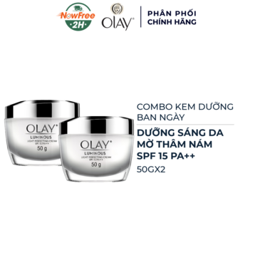 Combo 2 Kem Dưỡng Olay Luminous Sáng Da Mờ Thâm Nám Ban Ngày 50g