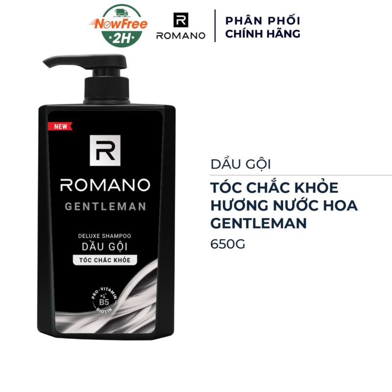 Dầu Gội Romano Hương Nước Hoa Gentleman 650g