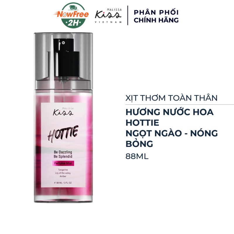 Xịt Thơm Toàn Thân Malissa Kiss Hương Nước Hoa Hottie 88ml